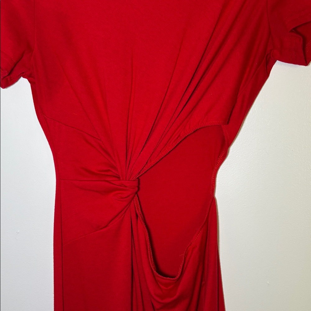 SHEIN Red Twist Detail Dress